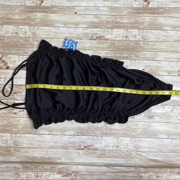 Free People On Your Side Bodysuit Black Ribbed Ruched Detailing - Picture 10 of 10